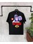 Unisex Bisiklet Yaka Kısa Kol Baskılı Çocuk T-Shirt - Siyah 1