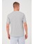 Unisex Düz Biskilet Yaka Oversize T-Shirt - Gri 2
