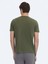 Haki Baskılı Bisiklet Yaka %100 Pamuk T-Shirt 4