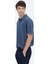 Lacivert Polo Yaka Pamuk Karışımlı T-Shirt 3