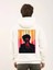 Unisex Baskılı Oversize Üç Iplik Kapüşonlu Sweatshirt - Beyaz 2