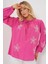 Uzun Kol Nakışlı Örme Bluz 951 - Pembe 3