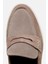 Erkek Süet Deri Bej Hafif Tabanlı Günlük Loafer 4