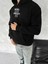 Kışlık Üç Iplik Kapüşonlu Sweatshirt - Siyah 1