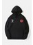 10 Kasıma Özel Üç Iplik Kapüşonlu Baskılı Sweatshirt - Siyah 1