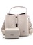 Kadın Krem Taba 3 Bölmeli Orta Boy Omuz Çantası ve Cüzdanı Kombin MH4002MH 3