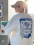 20/1 Penye Compack Bisiklet Yaka Kore Tarzı Sevimli Ayı Baskı Kısa Kol Erkek T-Shirt - Beyaz 2