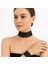 Metal Detaylı Siyah Dantel Choker ve Bileklik Seti 1