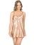 Aria's Closet Gold Kısa Saten Gecelik 1