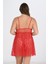 Aria's Closet Büyük Beden Kırmızı Gecelik 3040 1