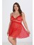 Aria's Closet Büyük Beden Kırmızı Gecelik 3040 2