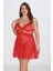 Aria's Closet Büyük Beden Kırmızı Gecelik 3040 3