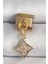 316L Çelik Gold Renk Sallantı Zirkon Taşlı Çiçek Işlemeli Nomination Charm - TJ-BC1355 1