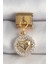 316L Çelik Gold Renk Sallantı Zirkon Taşlı Kalp Model Nomination Charm - TJ-BC1367 1