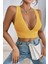 Kadın Sarı Çapraz Sırt Detaylı Şık Crop Top Büstiyer 1