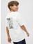 Baskılı Beyaz Erkek Çocuk T-Shirt 12278705 4