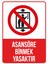 Asansöre Binmek Yasaktır Sticker 20X28 cm 1