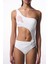 Beyaz Pearl Boncuklu Monokini - Gamze Erçel Koleksiyonu 3