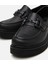 01AYH306690A100 KADIN Deri Siyah Tokalı Klasik Loafer 3