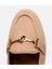 01AYH309590A330 KADIN Süet Deri Bej Tokalı Klasik Loafer 4