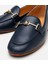 01AYH309600A680 KADIN Deri Lacivert Tokalı Klasik Loafer 3