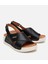 01SAH306840A100 KADIN Deri Siyah Ayarlanabilir Comfort Sandalet 2