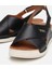 01SAH306840A100 KADIN Deri Siyah Ayarlanabilir Comfort Sandalet 3
