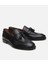 02AYH302860A100 ERKEK Deri Siyah Püskül Detaylı Klasik Loafer 2