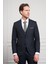 Erkek Lacivert Trend Yelekli Slim Fit Dar Kesim Sivri Yaka Takım Elbise 4