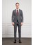 Erkek Füme Trend Slim Fit Dar Kesim Sivri Yaka Takım Elbise 2