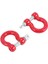 Adet Metal Tampon D-Ring Kırmızı Çekme Kancası Römork Kurtarma Kancası 1/10 Rc Paletli Araba Traxxas Trx4 Eksenel SCX10 Yükseltme Parçaları (Yurt Dışından) 3