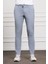 Erkek Mavi Poliviskon Trend Ipli Jogger Slim Fit Dar Kesim Spor Pantolon 1