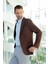 Erkek Kiremit Örme Slim Fit Torba Cep Mono Yaka Spor Ceket 1