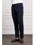 Erkek Lacivert Poliviskon Basic Slim Fit Dar Kesim Classic Pantolon 2