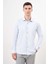Erkek A. Mavi Basic Düz Desen Italyan Yaka Slim Fit Gömlek 1