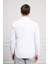 Erkek Beyaz Trend Italyan Yaka Slim Fit Dar Kesim Gömlek 5