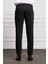 Erkek Siyah Poliviskon Basic Slim Fit Dar Kesim Pantolon 3