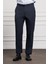 Erkek Lacivert Yünlü Basic Dynamic Fit Rahat Kesim Classic Pantolon 1