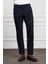 Erkek Lacivert Poliviskon Basic Slim Fit Dar Kesim Classic Pantolon 1