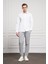 Erkek Beyaz Pamuk Trend Slim Fit Dar Kesim Italyan Yaka Gömlek 2