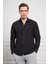 Erkek Siyah Slim Fit Dar Kesim Sert Spor Yaka Gömlek 4