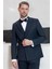 Erkek Siyah Kruvaze Sivri Çıkma Yaka Slim Fit Damatlık 5