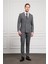 Erkek Füme Trend Kruvaze Slim Fit Dar Kesim Sivri Yaka Takım Elbise 3