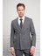 Erkek Füme Trend Kruvaze Slim Fit Dar Kesim Sivri Yaka Takım Elbise 5