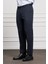 Erkek Lacivert Yünlü Basic Dynamic Fit Rahat Kesim Classic Pantolon 3