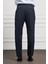 Erkek Lacivert Yünlü Basic Dynamic Fit Rahat Kesim Classic Pantolon 4