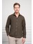 Erkek Haki Trend Italyan Yaka Slim Fit Dar Kesim Gömlek 1