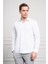 Erkek Beyaz Slim Fit Dar Kesim Sert Spor Yaka Gömlek 1