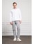 Erkek Beyaz Slim Fit Dar Kesim Sert Spor Yaka Gömlek 2