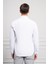 Erkek Beyaz Slim Fit Dar Kesim Sert Spor Yaka Gömlek 5